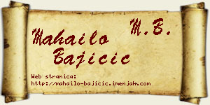 Mahailo Bajičić vizit kartica